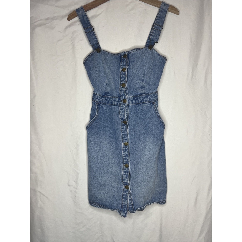Billabong Blue Mini Denim Dress Fitted Bodice XS‎